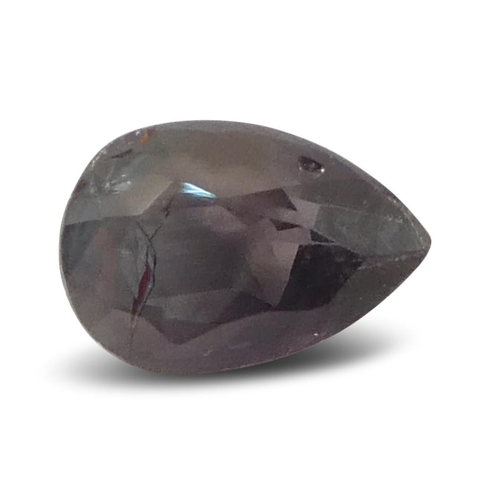 0.63ct Pear Bluish Green to Pinkish Purple Alexandrite from India For Sale 7