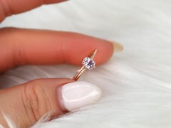 0.63ct Ready to Ship Rita 14kt Gold Blush Sapphire Radiant Solitaire Ring