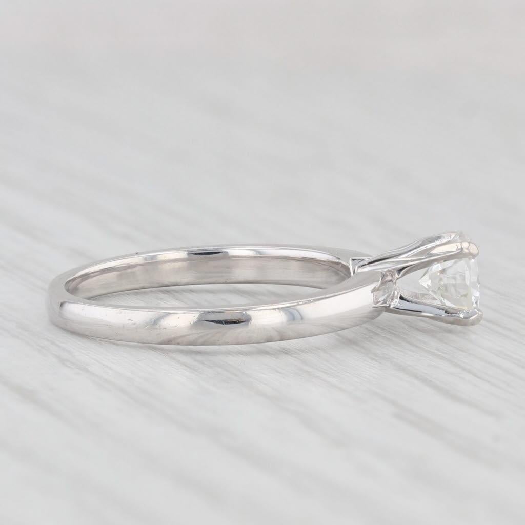 Gemstone Information:
- Natural Diamond -
Carats - 0.63ct 
Cut - Round Brilliant
Color - I
Clarity -SI2 
GIA - 6223956290

Metal: Platinum 
Weight: 4.5 Grams 
Stamps: Plat
Face Height: 5.5 mm 
Rise Above Finger: 7.4 mm
Band / Shank Width: 2 mm

This