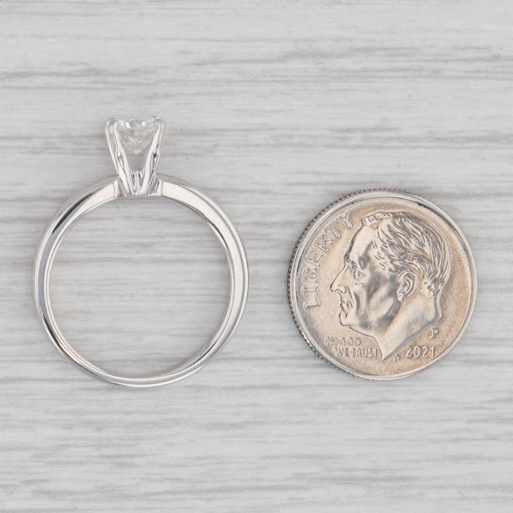 0.63ct Round Diamond Solitaire Engagement Ring Platinum GIA For Sale 3