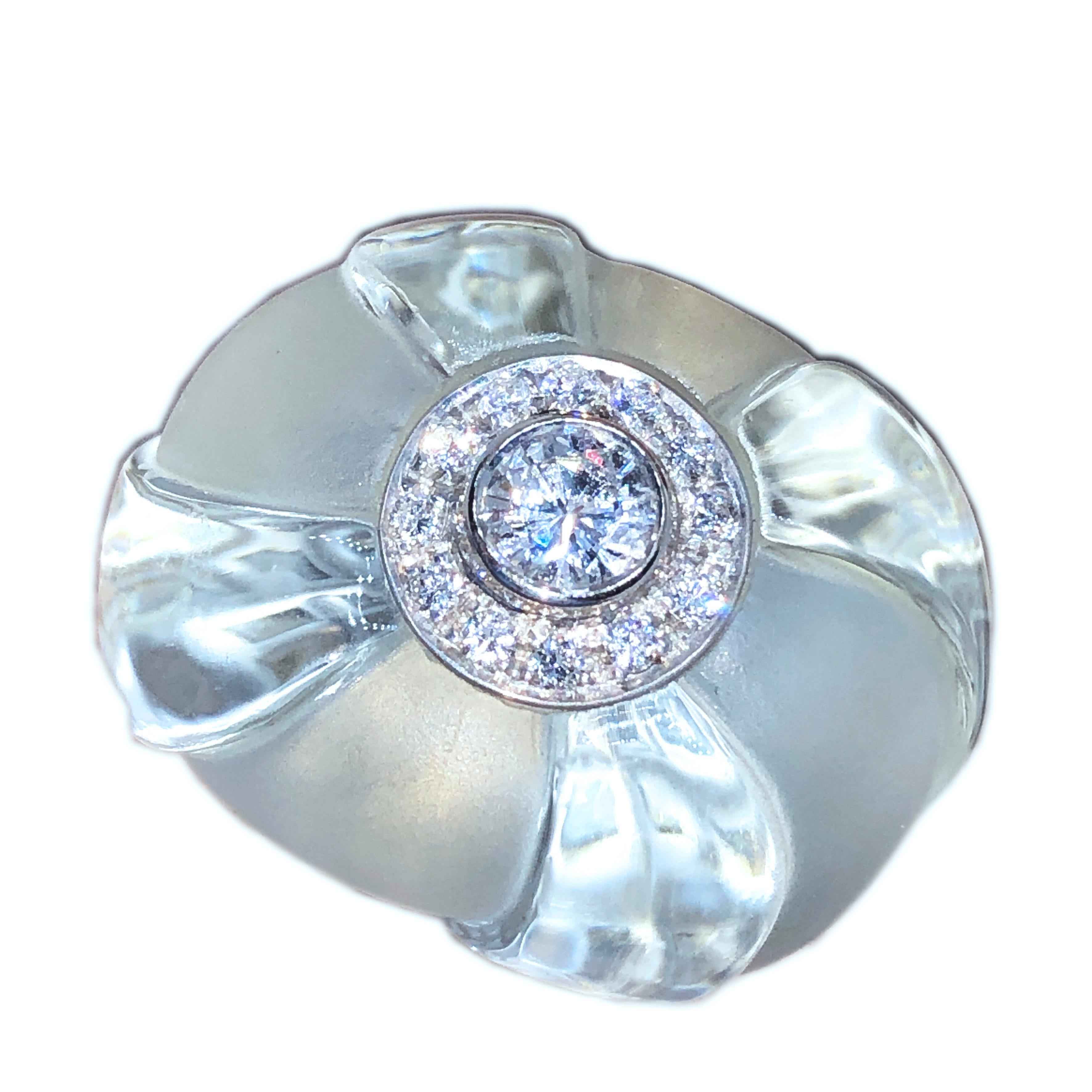 Berca 0.63Kt Diamond 60Kt Natural Hand Inlaid Hand Engraved Aquamarine Ring 2