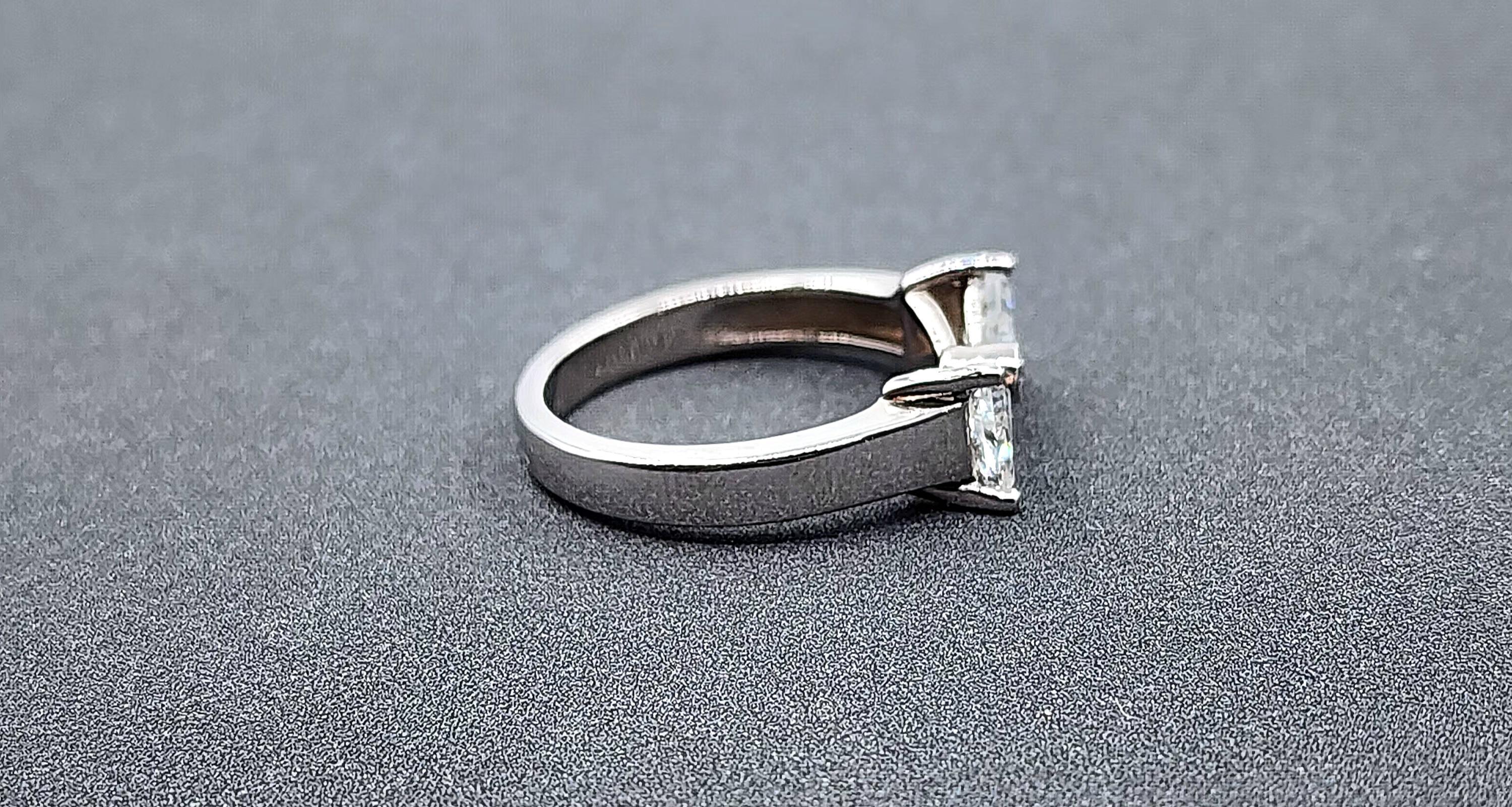 Mixed Cut 0.64 Bow Tie Diamond Ring For Sale