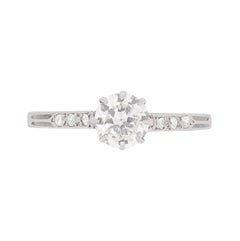 0.64 Carat Art Deco Diamond Solitaire Engagement Ring, circa 1920s