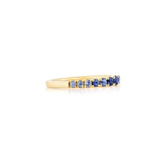 Sunita Nahata Blue Sapphire 0.64ct. Stackable Ring in 14Karat Yellow Gold.