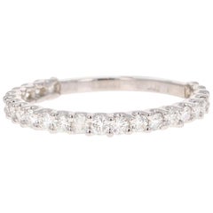 0.64 Carat Diamond 14 Karat White Gold Stackable Band