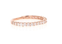 0.64 Carat Diamond 14 Karat Rose Gold Stackable Band