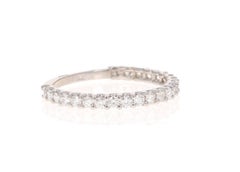 0.64 Carat Diamond 14 Karat White Gold Stackable Band