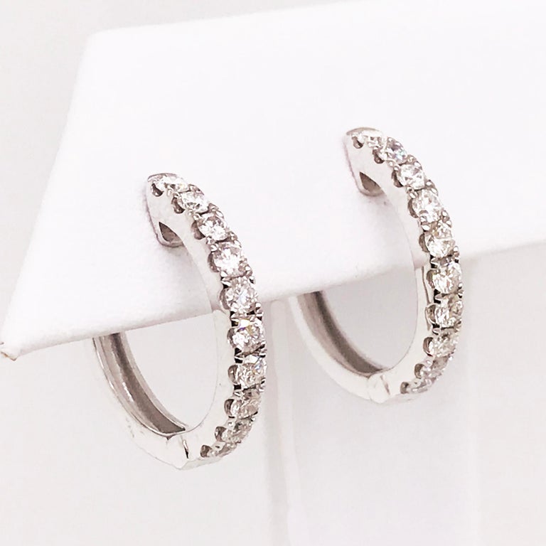 diamond mini huggie earrings