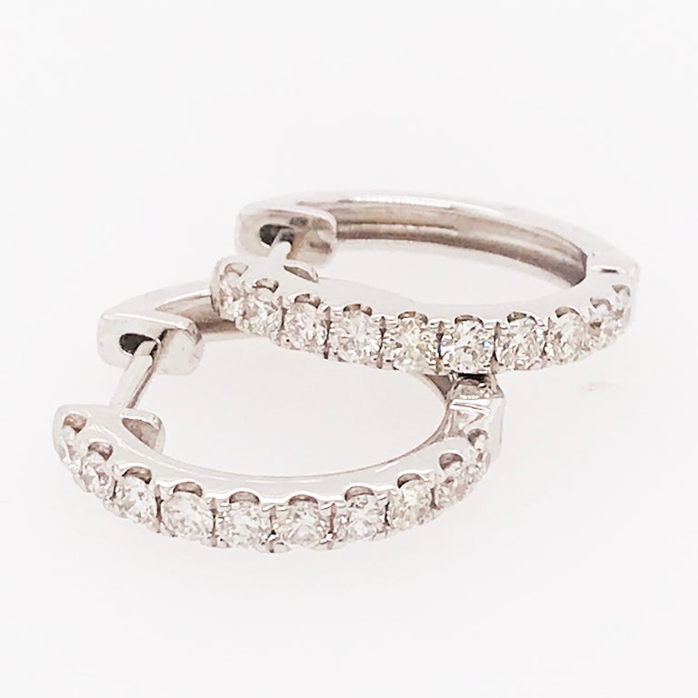 diamond mini huggie earrings