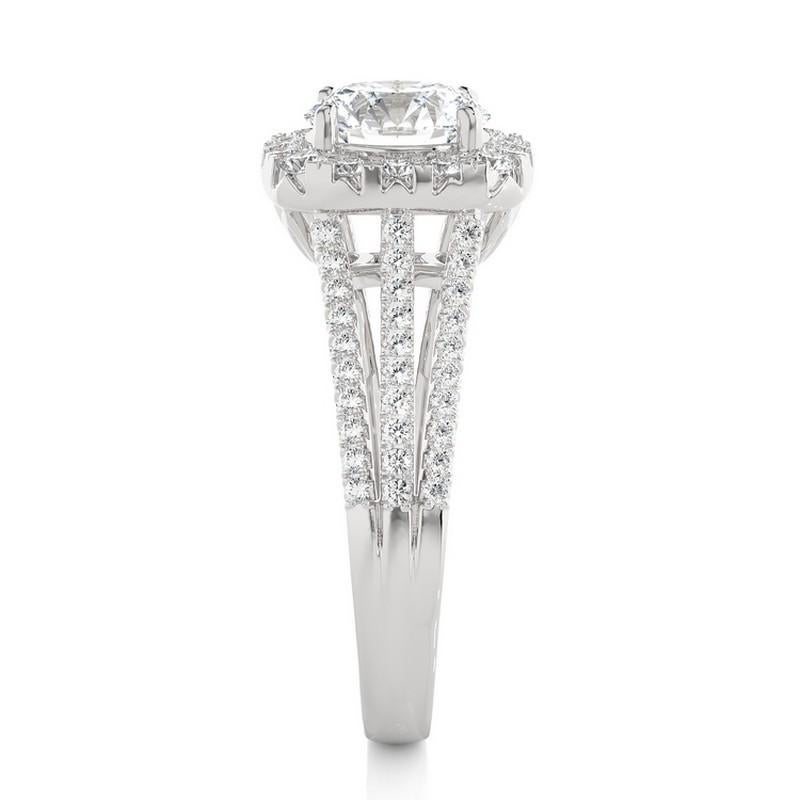 Modern 0.64 Carat Diamond Vow Collection Ring in 14K White Gold For Sale