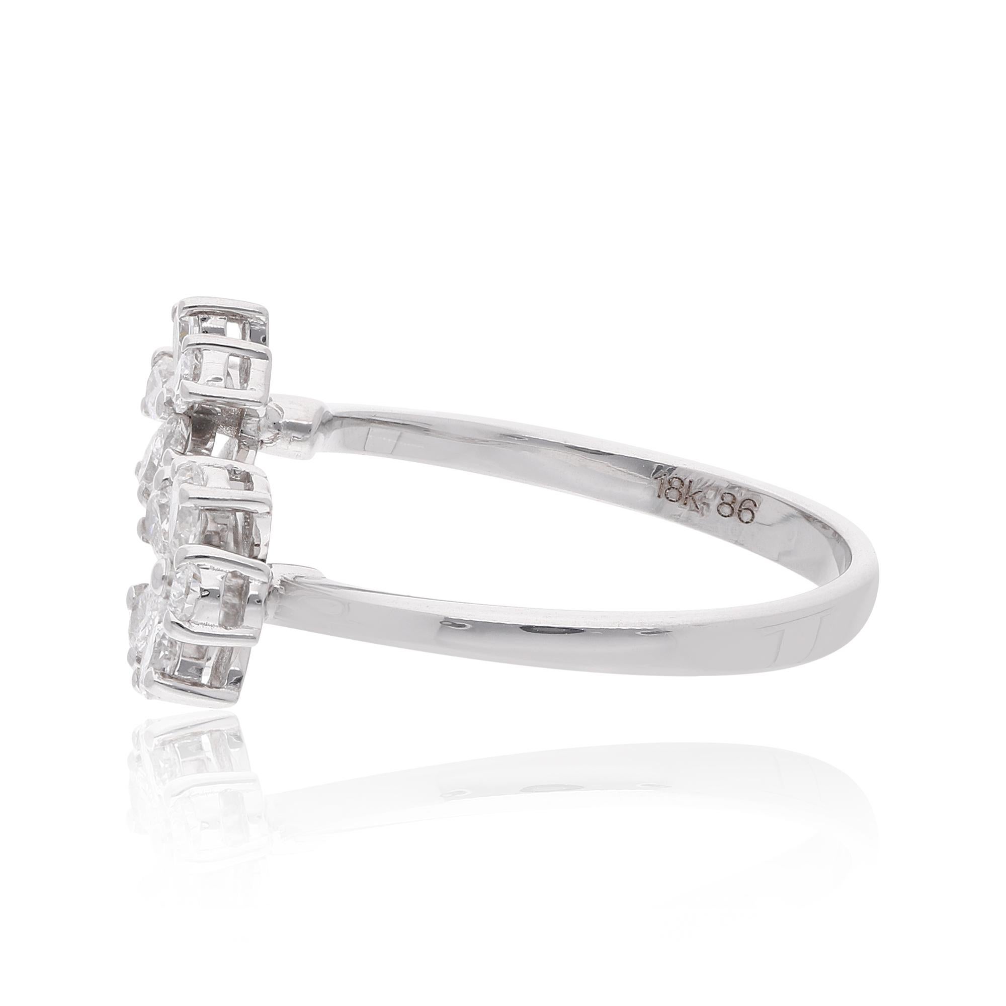 Código del Artículo :- SER-22527D (14k)
Peso bruto :- 2.58 gm
Oro Blanco 14k Peso :- 2.45 gm
Peso Diamante Natural :- 0.64 Ct. ( CLARIDAD MEDIA DEL DIAMANTE SI1-SI2 Y COLOR H-I )
Tamaño del anillo :- 7 US & Todos los tamaños disponibles

✦