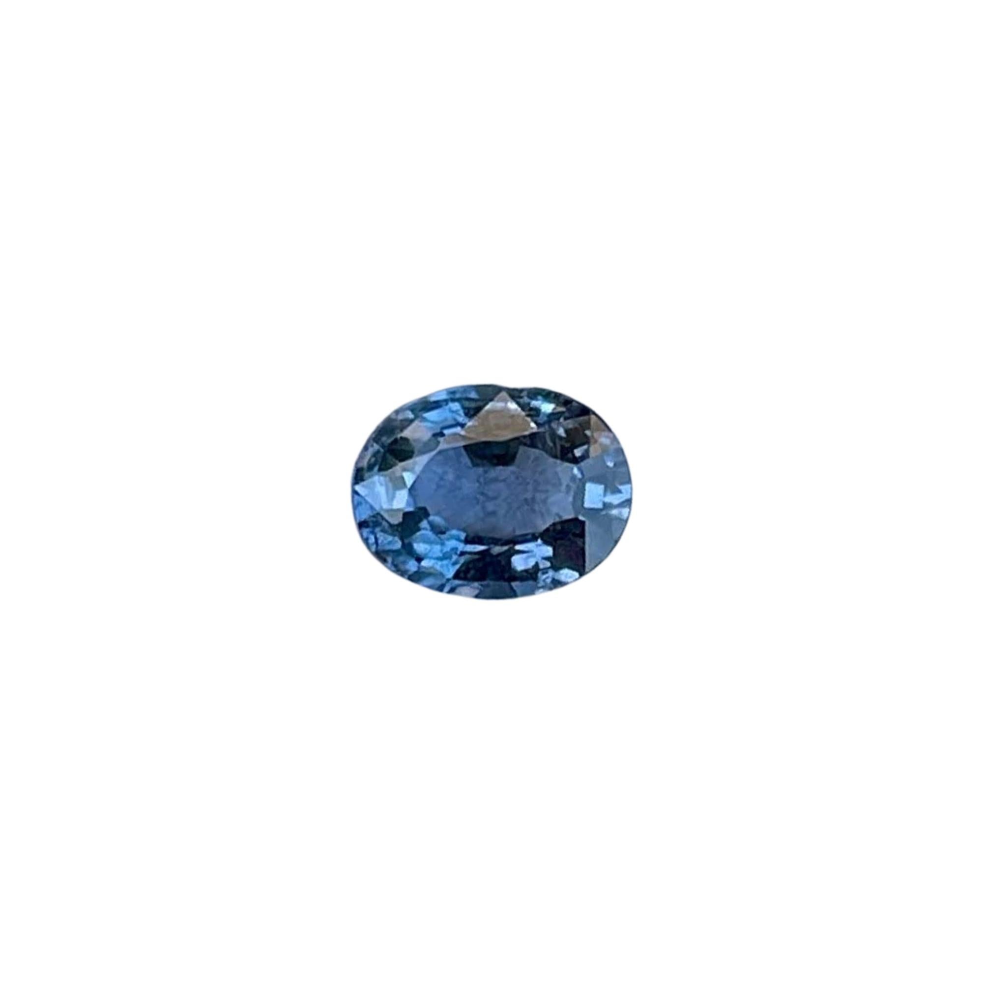 0,64 Karat Intensiver Blauer Saphir Stein Ovalschliff Sri Lankanischer Edelstein im Angebot 4