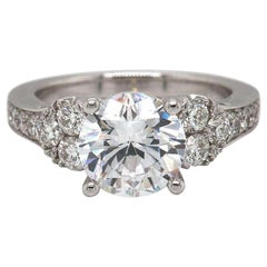 0.64 CTW Frederic Sage Side Diamond Semi Mount Ring in 14K White Gold