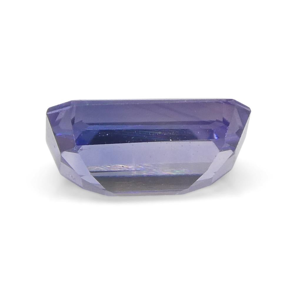 0.64ct Emerald Cut Blue Sapphire from East Africa, Unheated For Sale 5