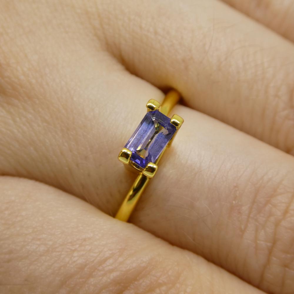 Description:

Gem Type: Sapphire
Number of Stones: 1
Weight: 0.64 cts
Measurements: 5.96 x 3.62 x 2.61 mm
Shape: Emerald Cut
Cutting Style Crown: Step Cut
Cutting Style Pavilion: Step Cut
Transparency: Transparent
Clarity: Slightly Included: Some