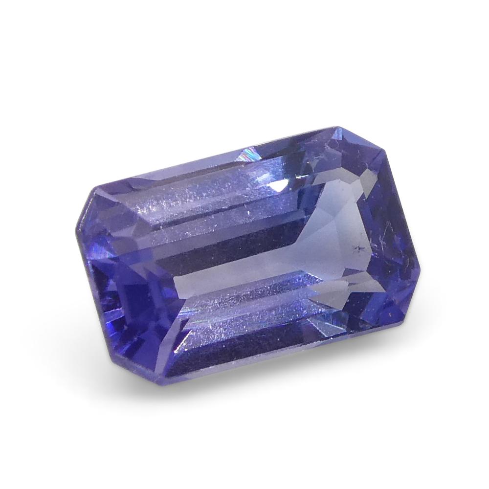 0.64ct Emerald Cut Blue Sapphire from East Africa, Unheated In New Condition For Sale In Toronto, Ontario