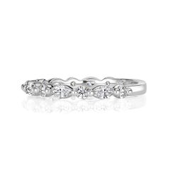 0,64ct Marquise und runder Brillantschliff Diamant Ehering in Platin