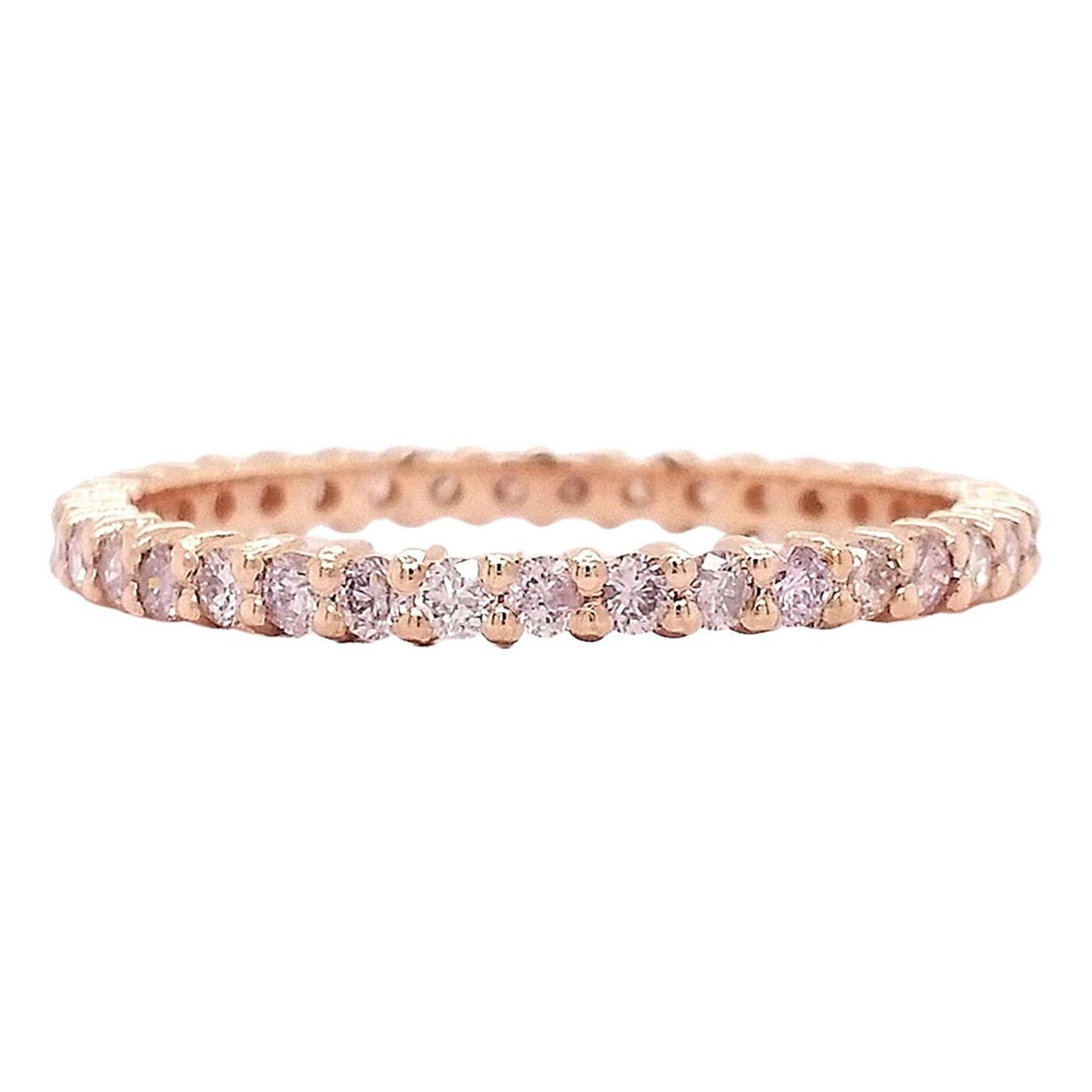 0,64 Karat natürlicher hellrosa Diamantring