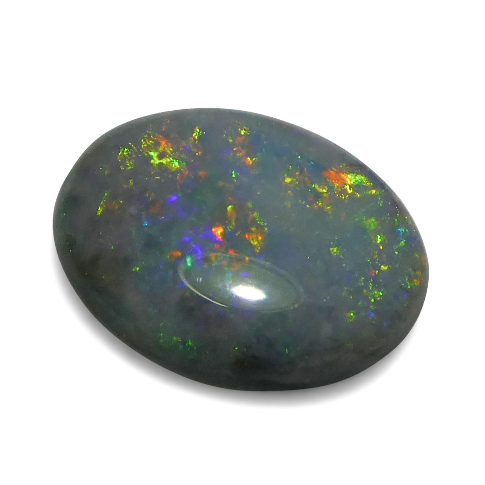 da uomo o donna 0.64ct Opale grigio ovale cabochon dall'Australia in vendita