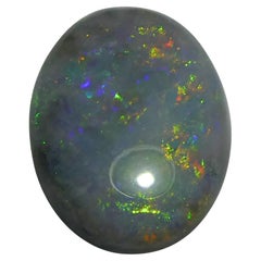 0.64ct Oval Cabochon Gray Opal from Australia
