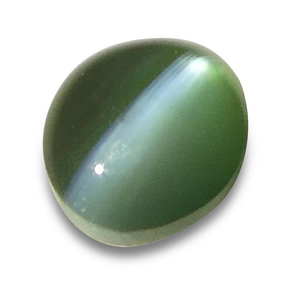 0.64ct Oval Cabochon Yellowish Green to Pink-Purple Cat's Eye Alexandrite from I For Sale 2