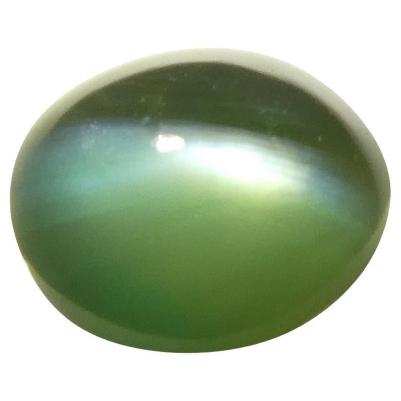 Description:

Gem Type: Cat's Eye Alexandrite 
Number of Stones: 1
Weight: 0.64 cts
Measurements: 5.04 x 4.44 x 2.87 mm
Shape: Oval Cabochon
Cutting Style Crown: 
Cutting Style Pavilion:  
Transparency: Translucent
Clarity: N/A
Colour: Yellowish