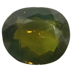 0.64ct Ovaler gelblich grüner bis gelblich brauner Alexandrit aus Sri Lanka