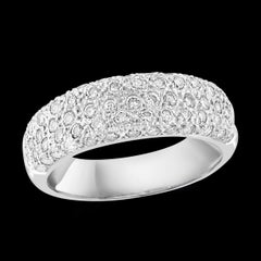 0.65 Carat Diamond Cocktail 18 Karat White Gold Ring/ Half Band