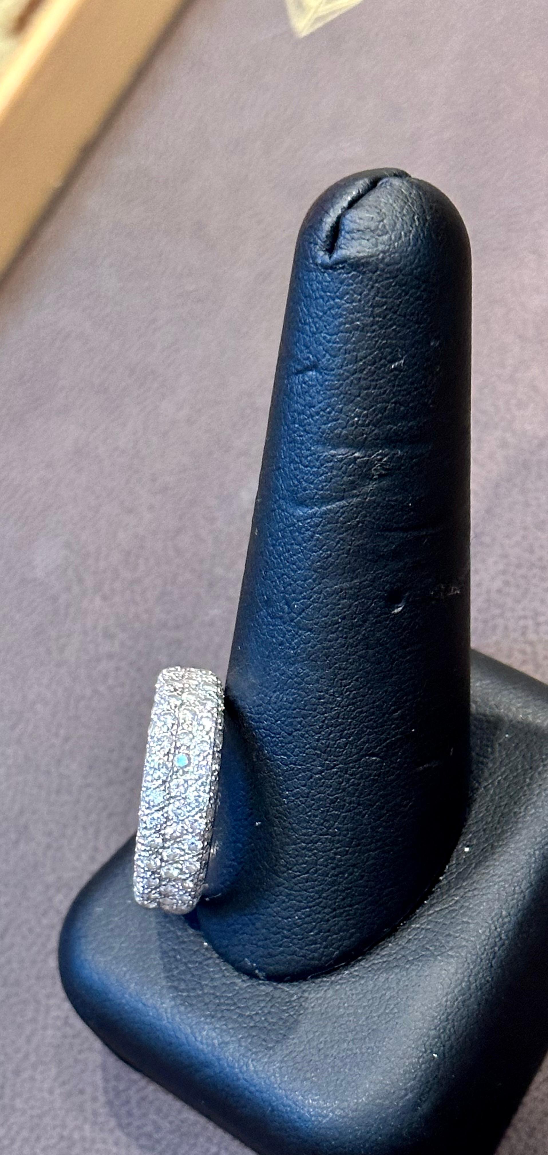 0.65 Carat Diamond Cocktail 18 Karat White Gold Ring/ Half Band In Excellent Condition For Sale In New York, NY