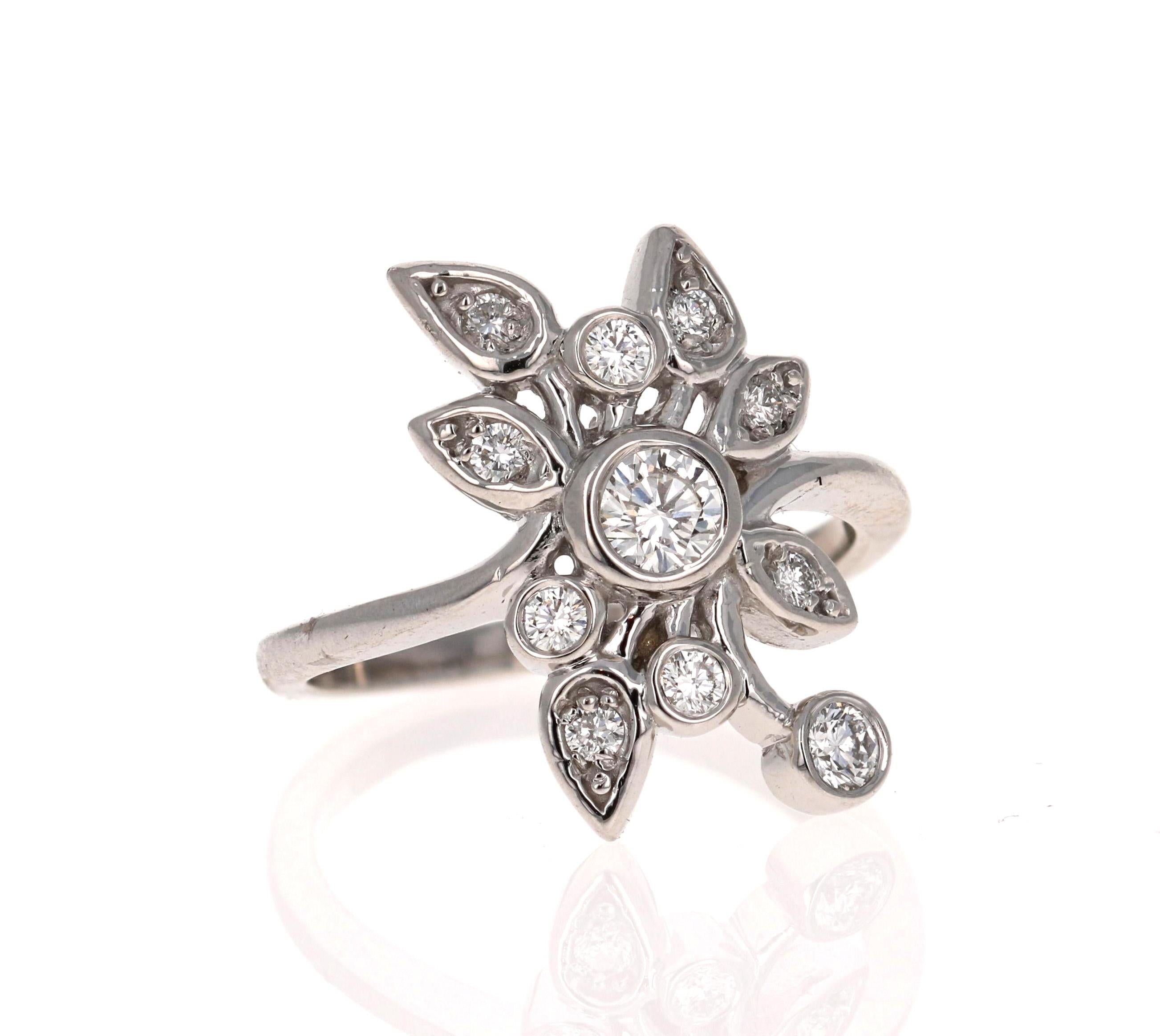 Charming Cocktail Ring with a flower motif design!
It sits well on the middle or ring fingers! Can be worn as a statement ring which screams out #bossbabe #bosslady #girlpower for the independent and strong ladies out there or can be given as a cute