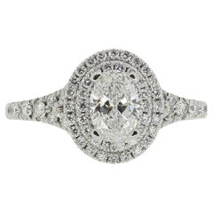 0.65 Carat Diamond Double Halo Engagement Ring