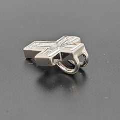 Shimon's 0.65ct Fancy Diamond Cross Pendant in 18K White Gold