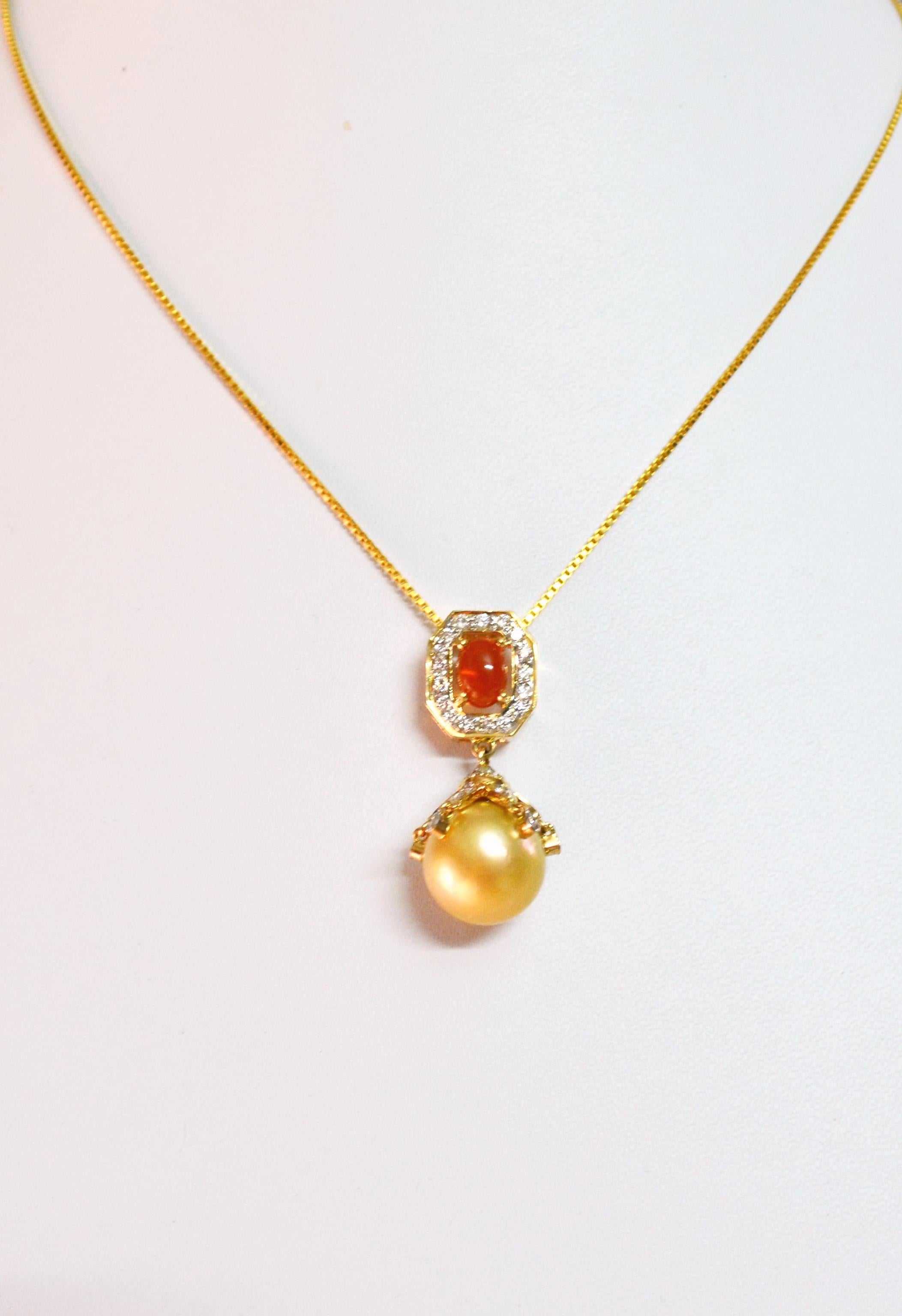 elisa necklace pendant ocean opal