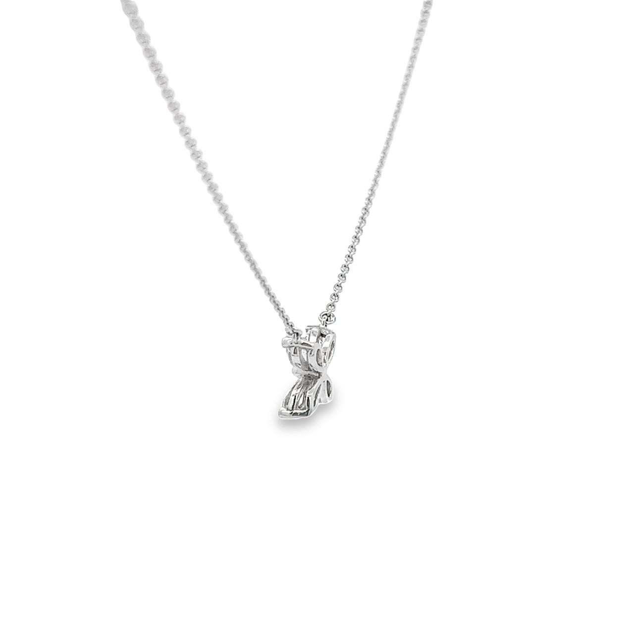 This pear-shaped diamond pendant is a must-have featuring a popular designer-inspired floral motif. The contemporary arrangement of the dazzling necklace not only results in an instant classic but is sure to make a statement. With its stunning and