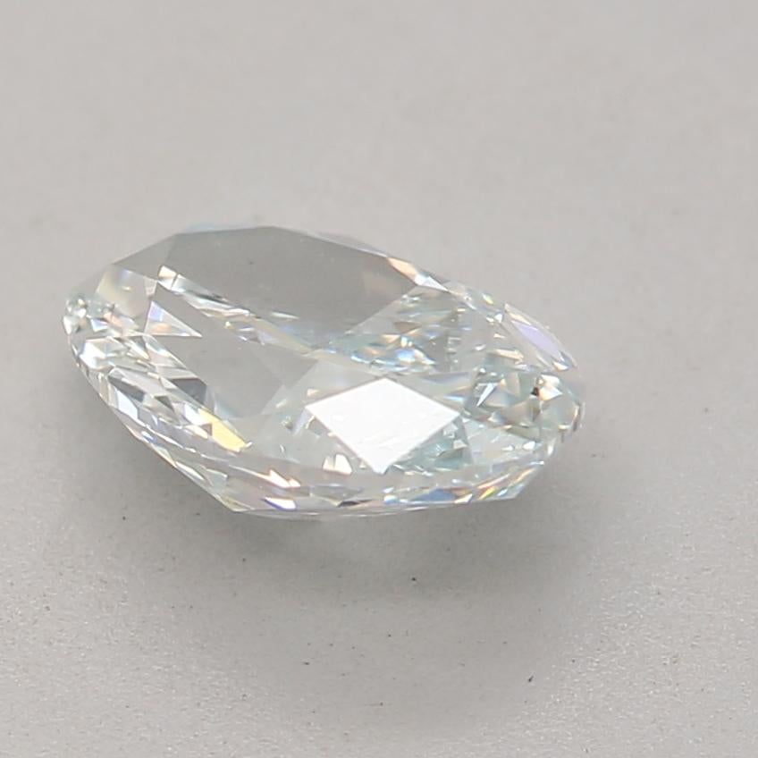 0.65 Carat Light Blue Oval cut diamond SI1 Clarity GIA Certified In New Condition For Sale In Kowloon, HK