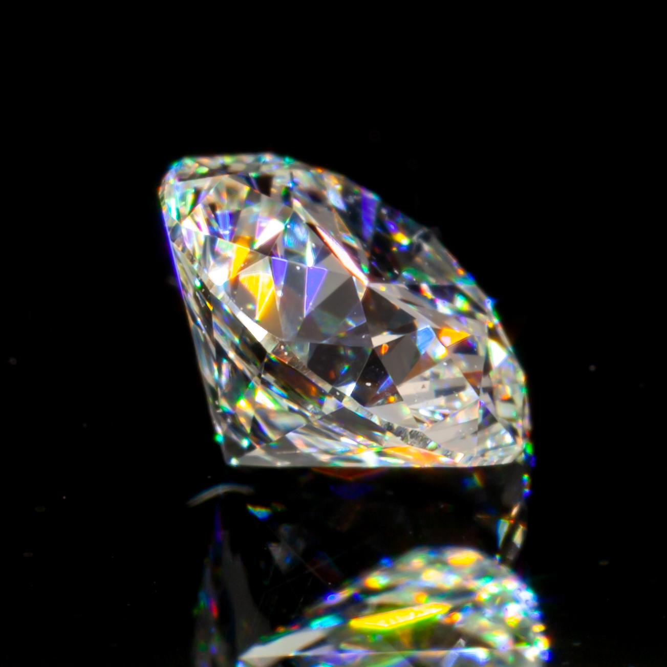 0,65 Karat Lose G / VS2 Runder Brillantschliff Diamant GIA zertifiziert im Zustand „Hervorragend“ im Angebot in Sherman Oaks, CA