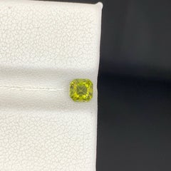 0.65 Carat Natural Loose Yellow Sapphire Stone Asscher Cut Sri Lanka Gemstone