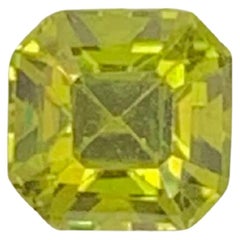 0,65 quilates de zafiro amarillo suelto natural talla Asscher Gema de Sri Lanka