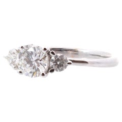 0.65 carat quality G VS2 diamond ring in 18k white gold