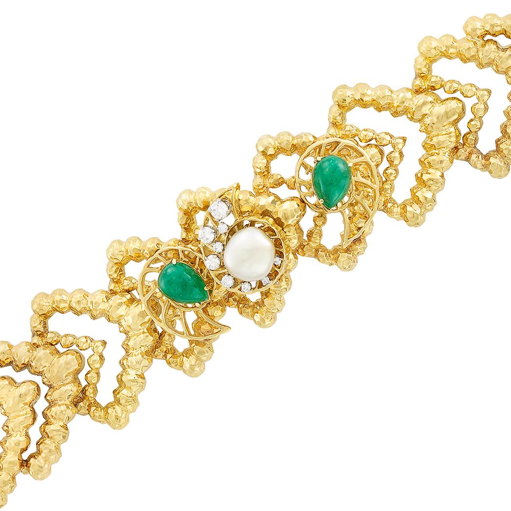 0.65 Carat Round Brilliant G VS1 Diamond Bracelet à maillons en or jaune 18 carats en vente 4
