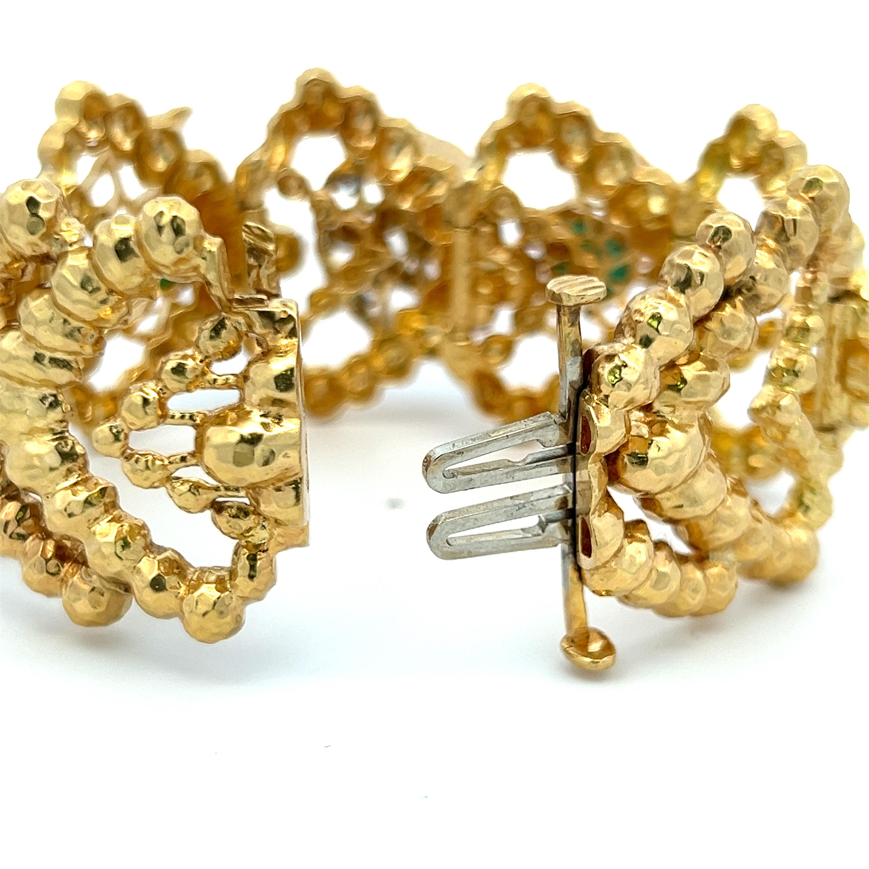 0.65 Carat Round Brilliant G VS1 Diamond Bracelet à maillons en or jaune 18 carats Bon état - En vente à New York, NY