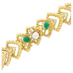 Diamante rotondo brillante G VS1 da 0,65 carati, bracciale A Link in oro giallo 18 carati