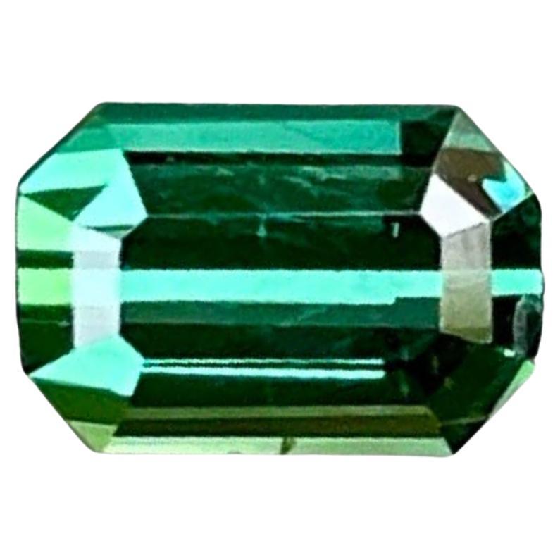 0.65 carats Greenish Blue Tourmaline Stone Emerald Cut Afghan Gemstone