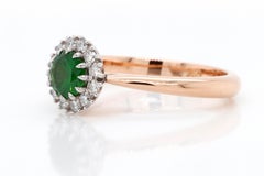 Russian Demantoid 18 Karat Gold Diamond Engagement Wedding Fashion Ring