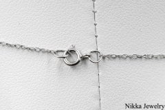 0.65 CT Natural Diamond Round Cut 14K White Gold Pendant 18"