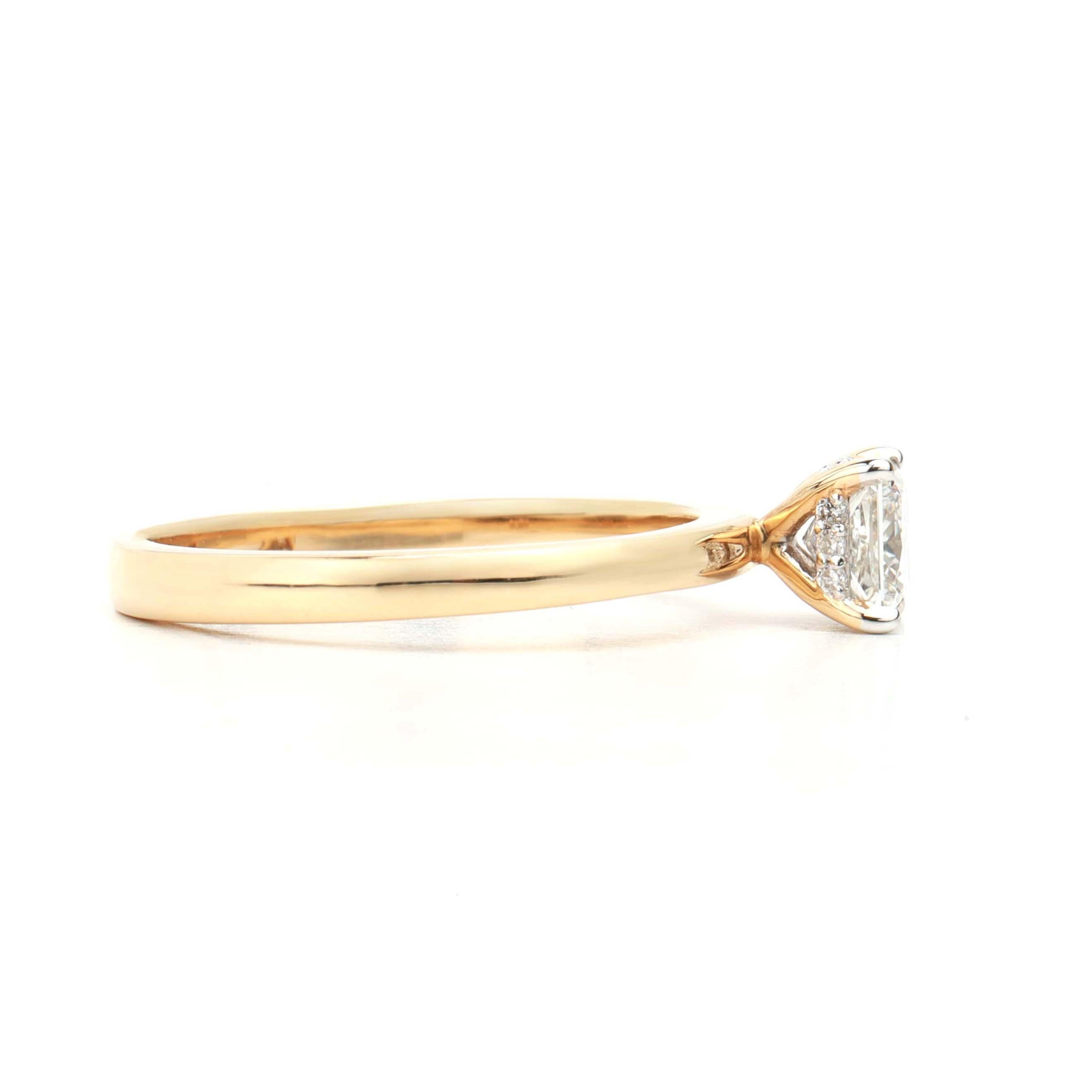Princess Cut GIA Report Certified 0.5 Carat G VS Princess Diamond Solitaire Engagement Ring For Sale
