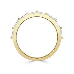 0.65ct Baguette Cut Diamond Wedding Band in 18k Yellow Gold