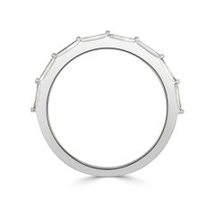0.65ct Baguette Cut Diamond Wedding Band in Platinum