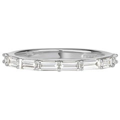0.65ct Baguette Cut Diamond Wedding Band in Platinum