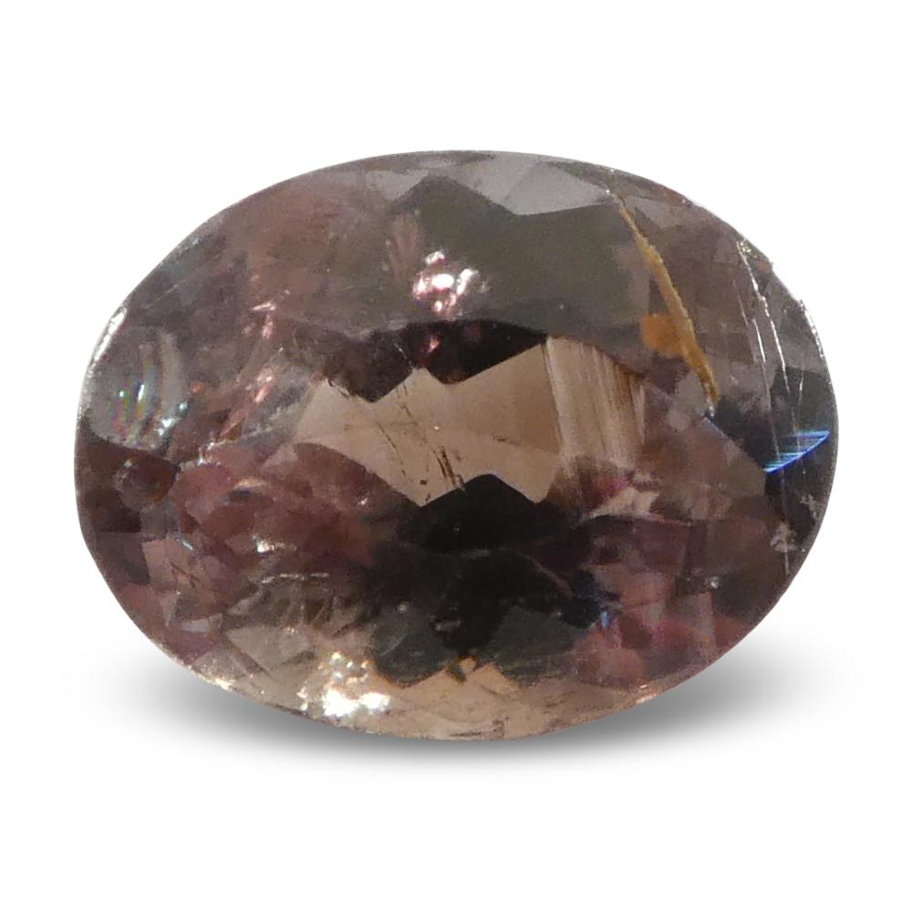 0.65ct Oval Greenish Yellow changing to Purple Alexandrite from Sri Lanka For Sale 8